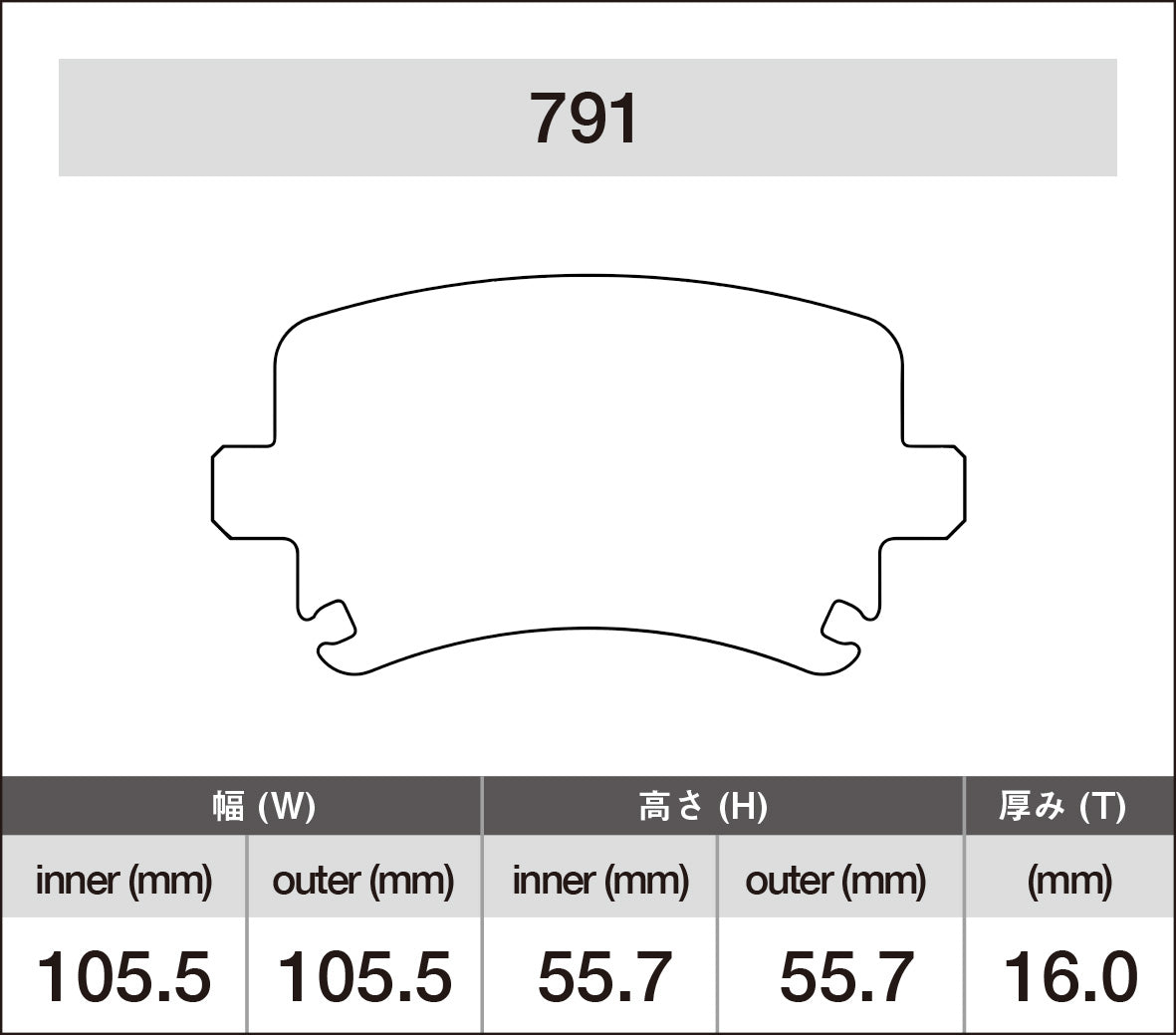 iSWEEP Brake Pad〔Rear〕791