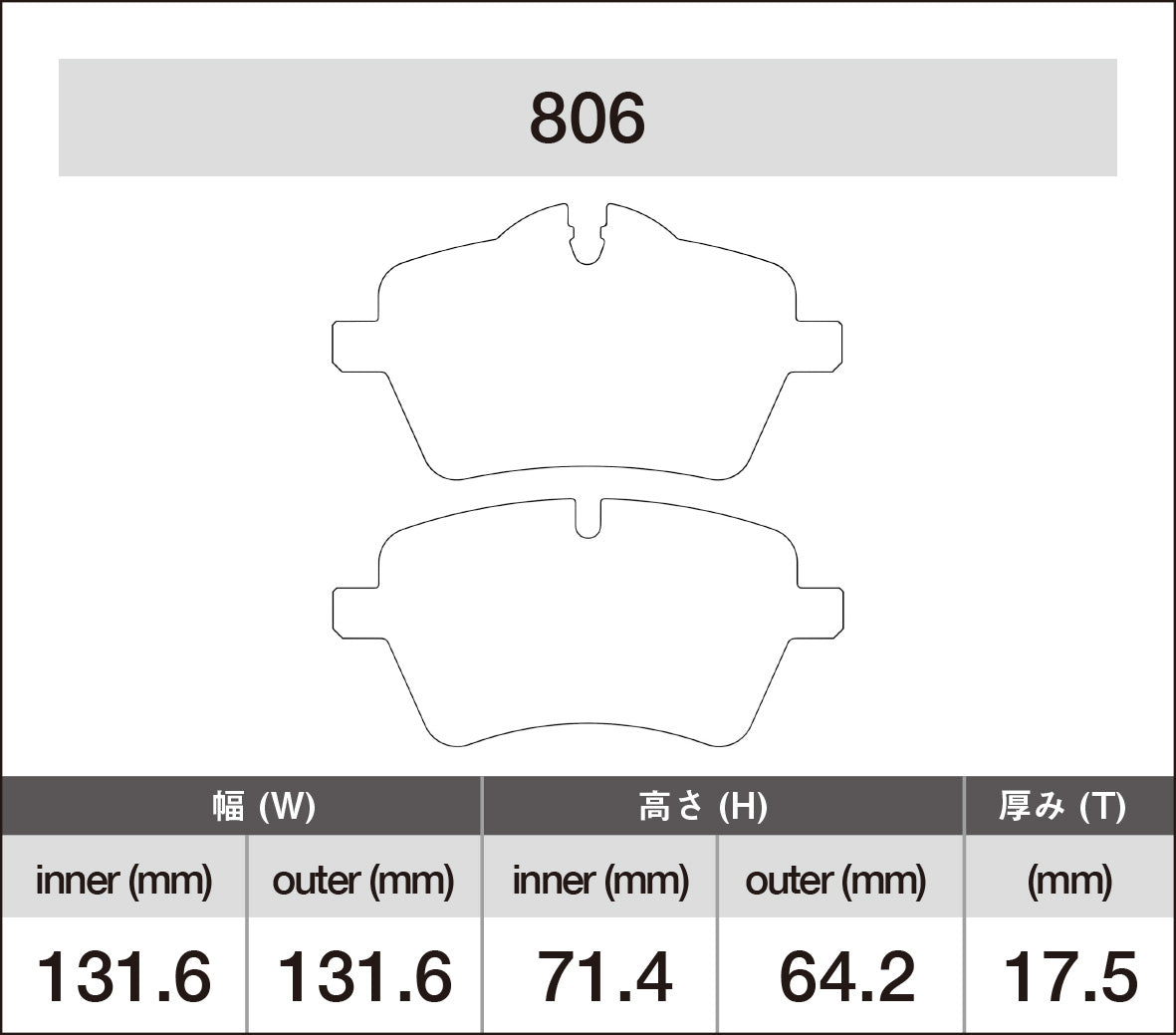 iSWEEP Brake Pad〔Front〕806