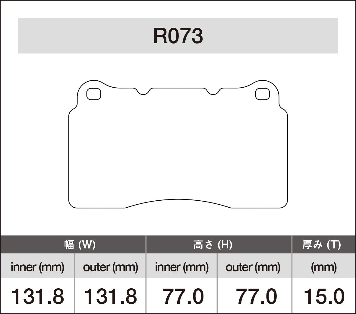 iSWEEP Brake Pad〔Front〕R073