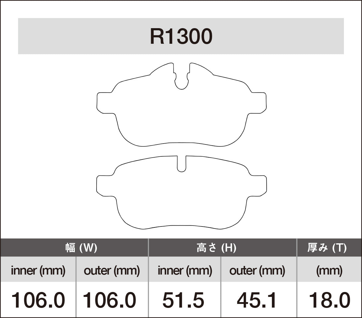 iSWEEP Brake Pad〔Rear〕R1300