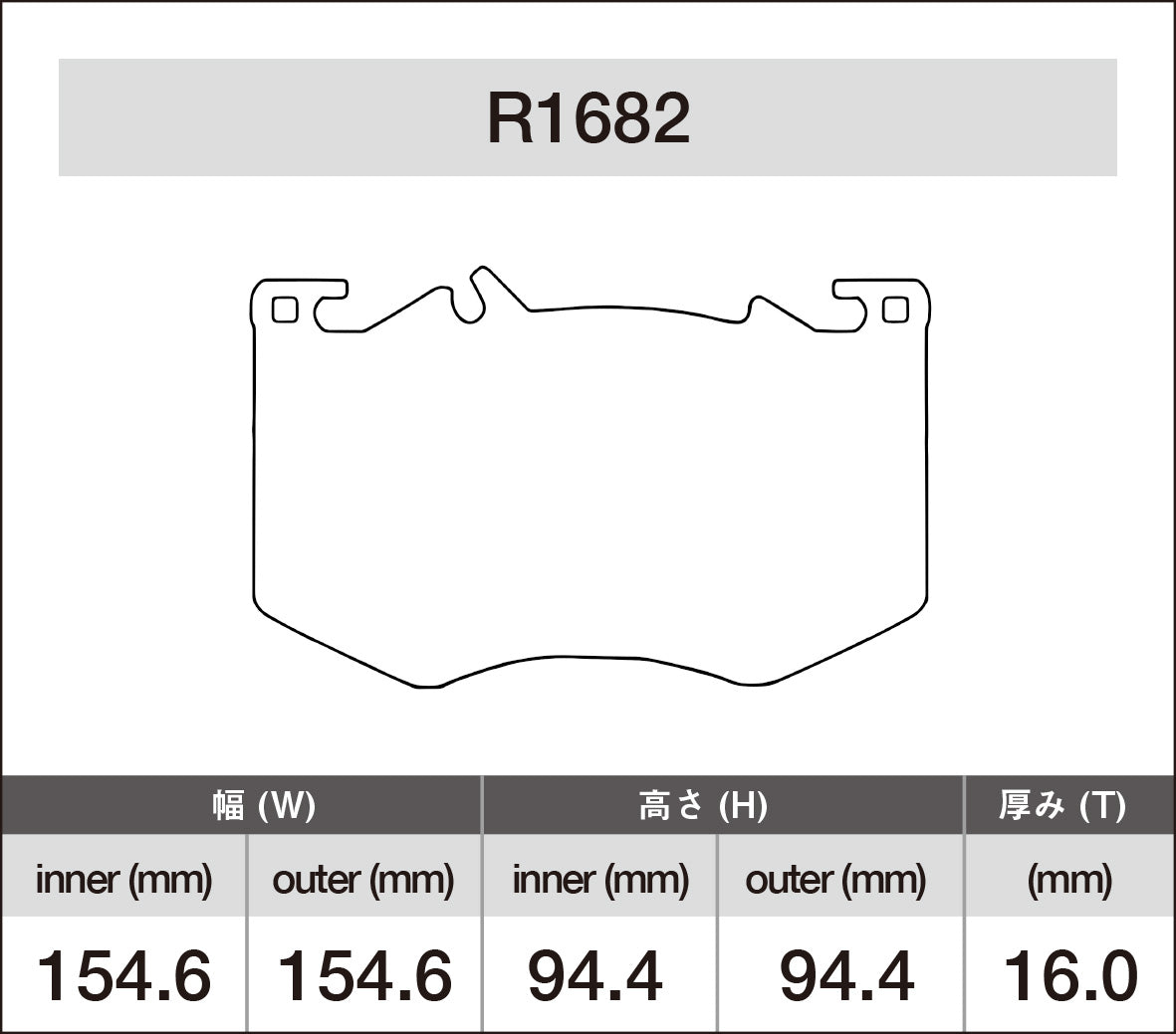 iSWEEP Brake Pad〔Front〕R1682