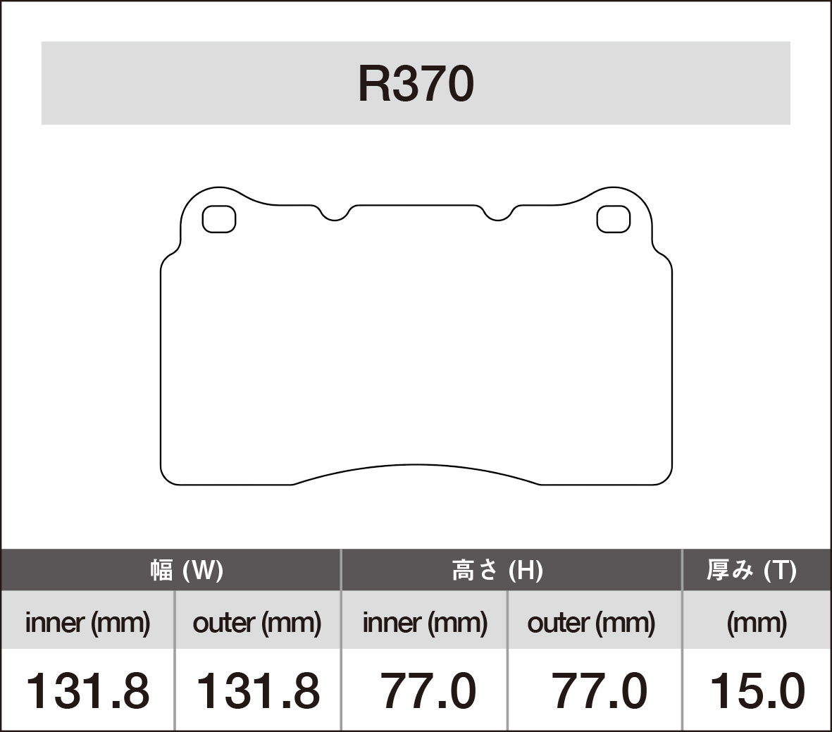 iSWEEP Brake Pad〔Front〕R370