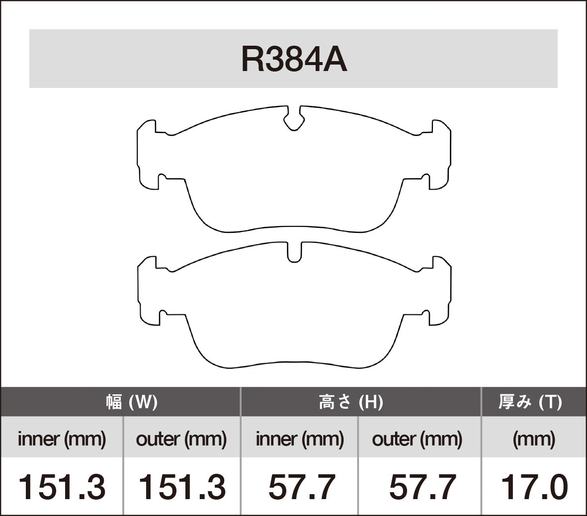 iSWEEP Brake Pad〔Front〕R384A