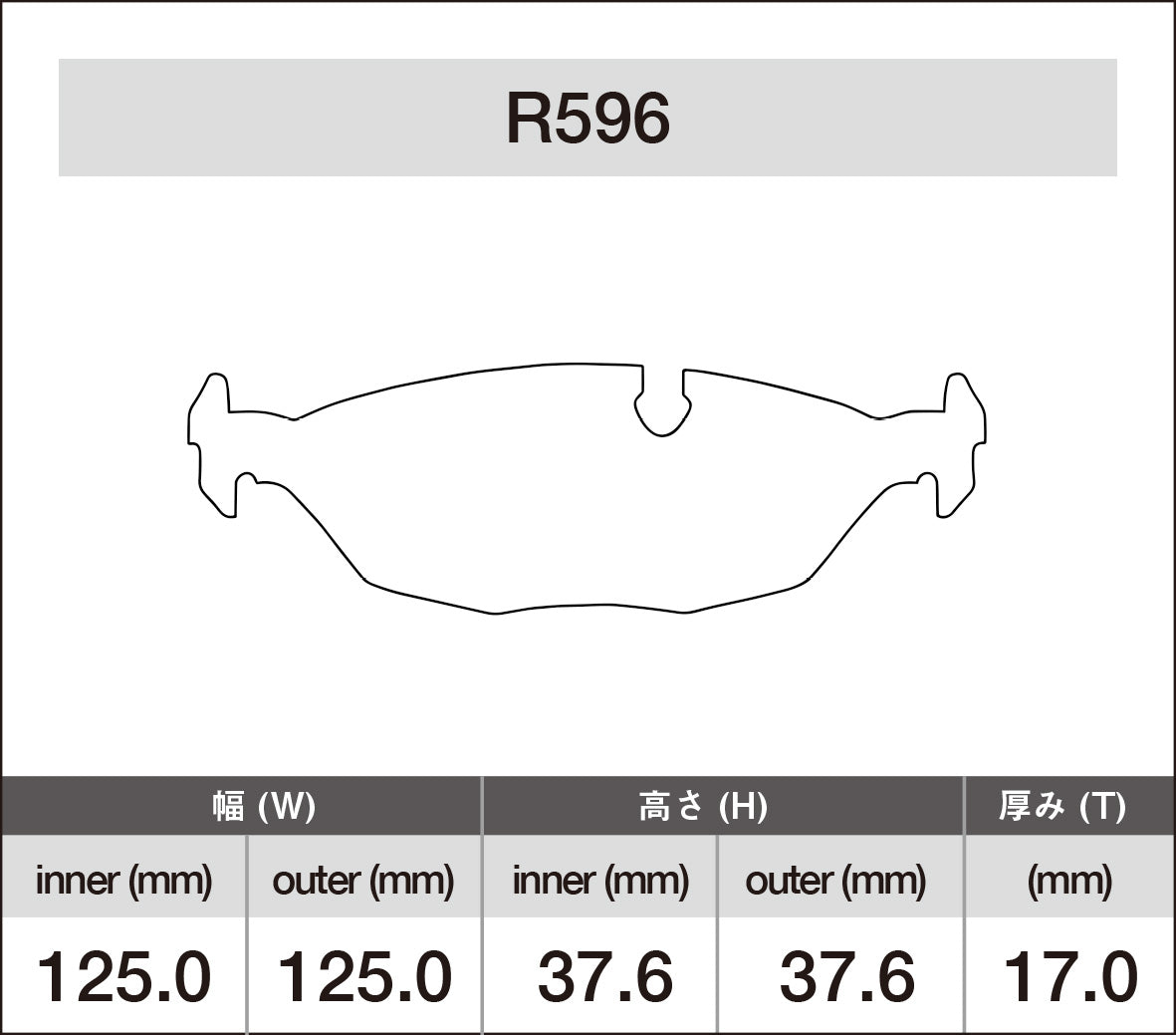iSWEEP Brake Pad〔Rear〕R596