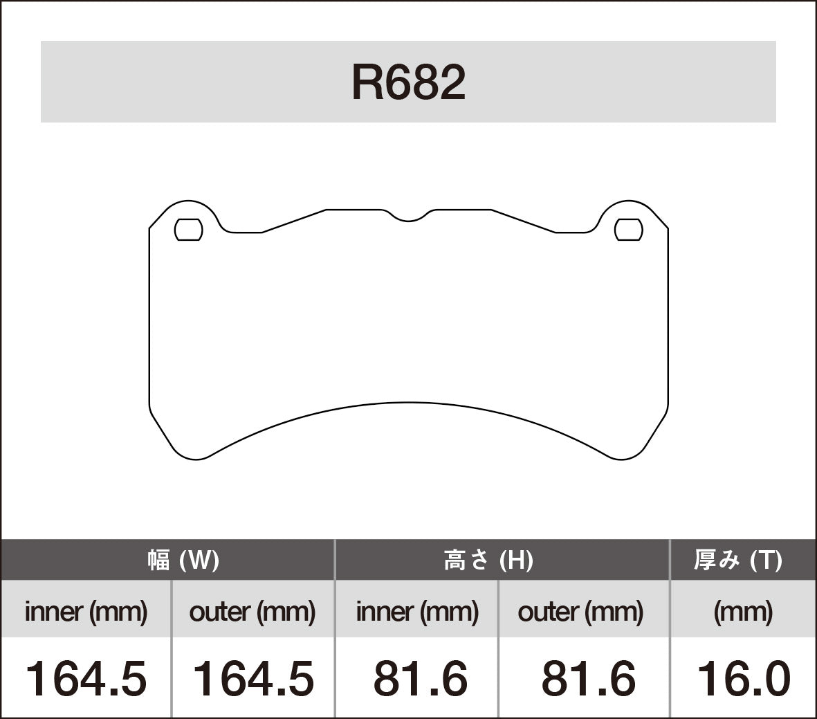 iSWEEP Brake Pad〔Front〕R682 / brembo AMG Type only