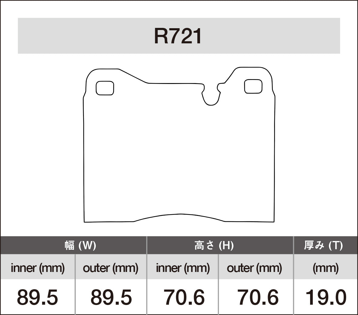 iSWEEP Brake Pad〔Front〕R721