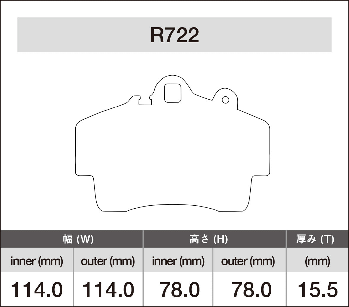iSWEEP Brake Pad〔Front〕R722
