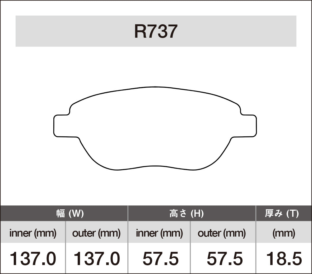 iSWEEP Brake Pad〔Front〕R737