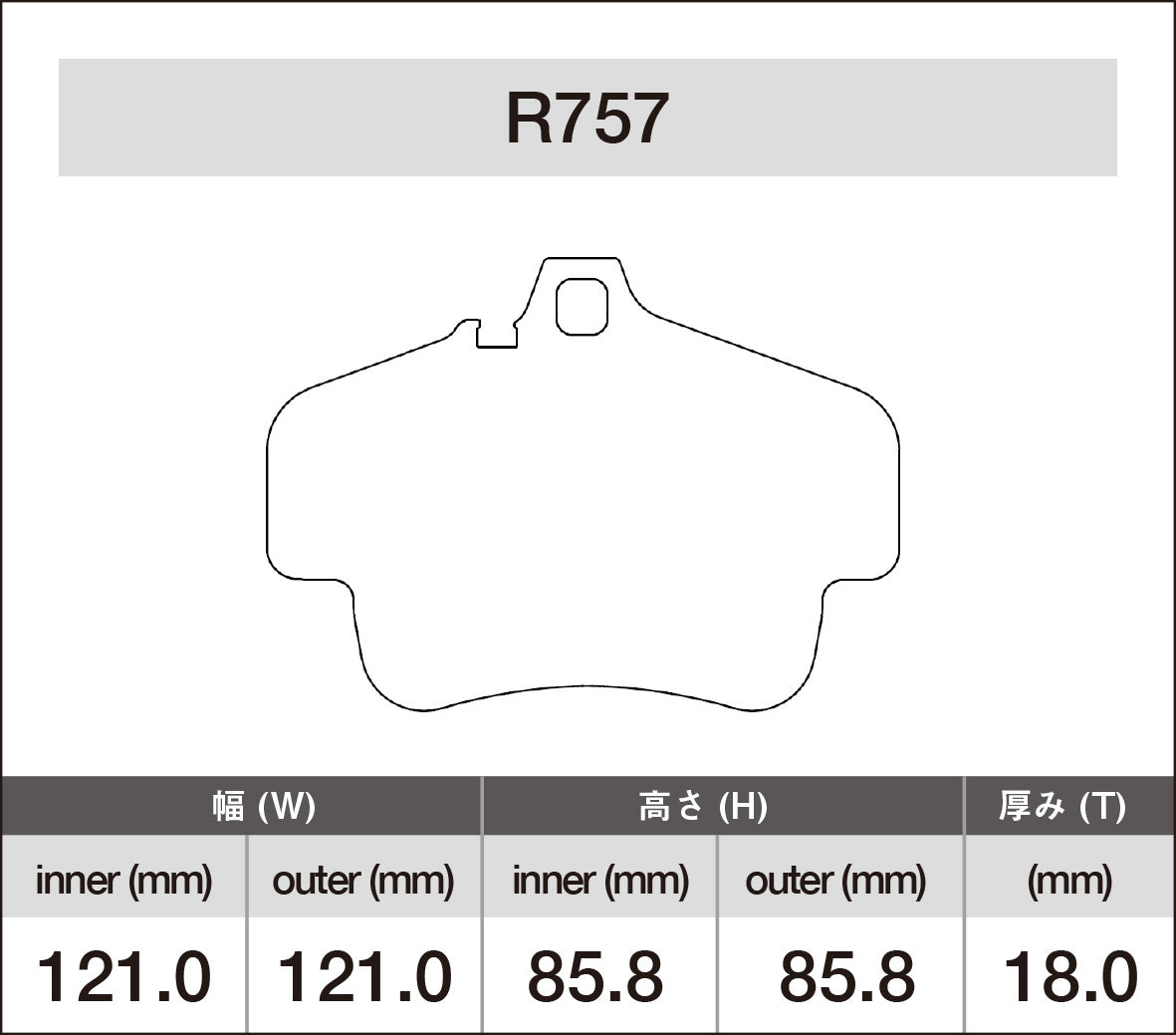 iSWEEP Brake Pad〔Front/Rear〕R757