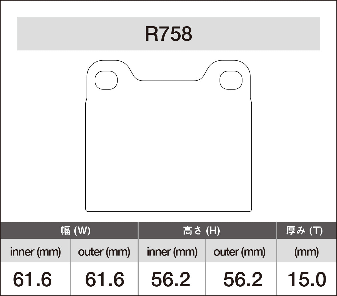 iSWEEP Brake Pad〔Rear〕R758