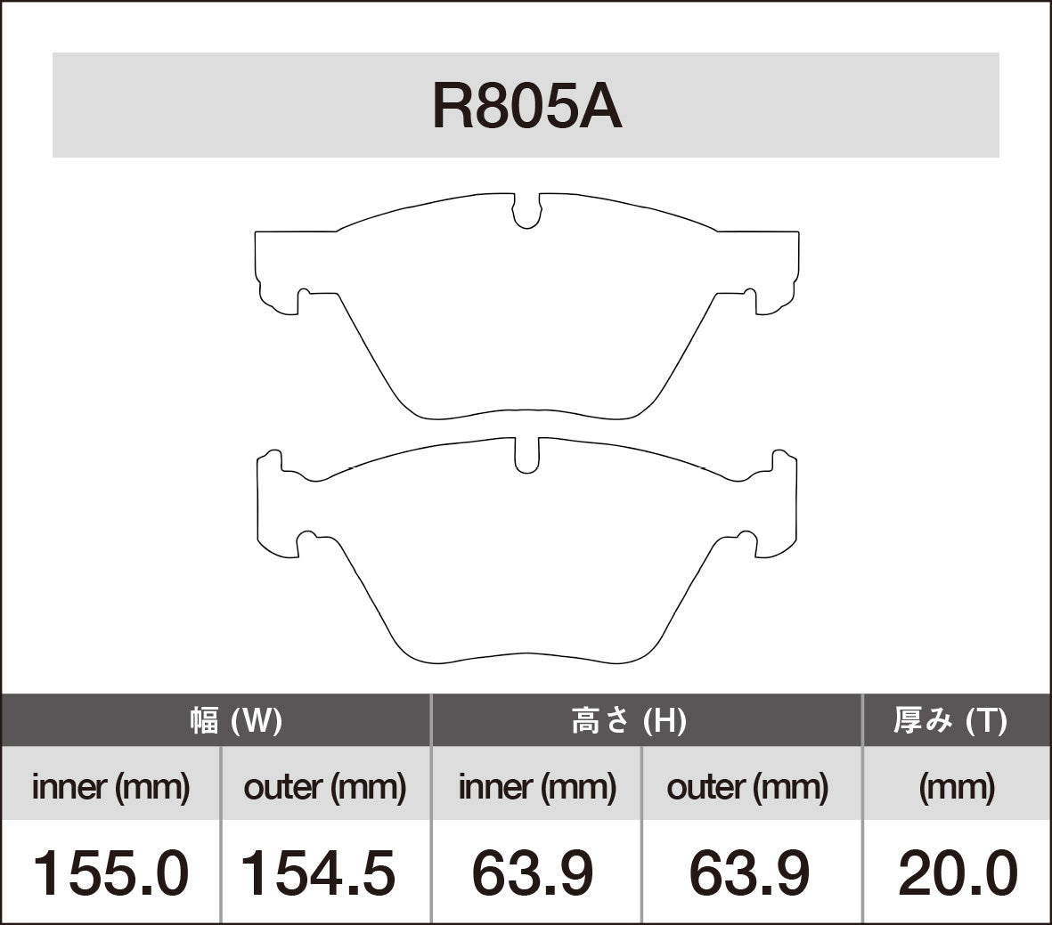 iSWEEP Brake Pad〔Front〕R805A