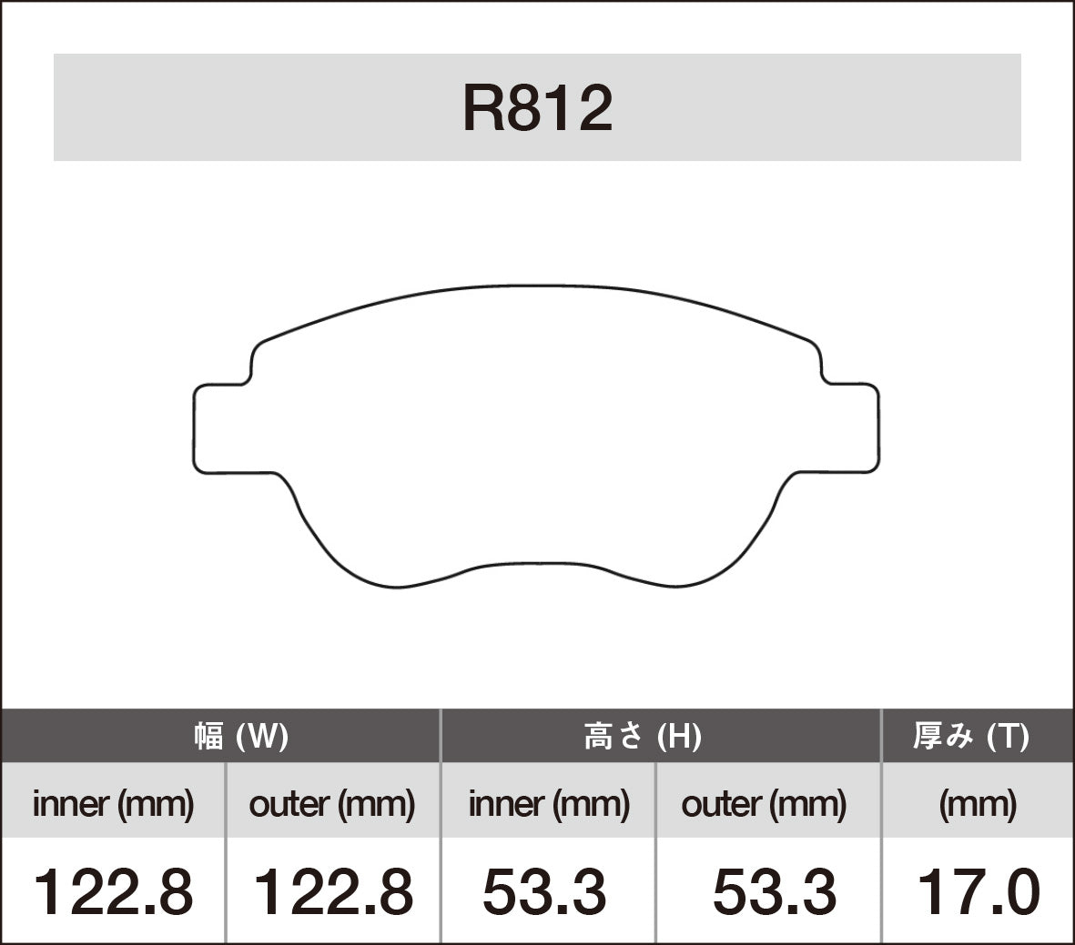 iSWEEP Brake Pad〔Front〕R812