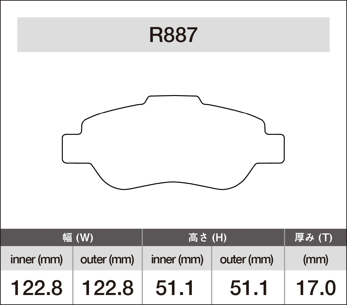 iSWEEP Brake Pad〔Front〕R887