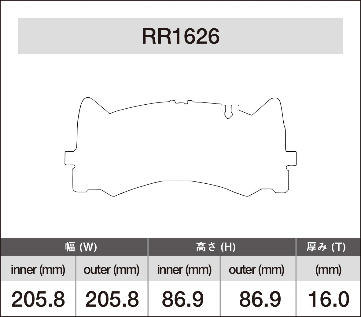 iSWEEP Brake Pad〔Front〕RR1626