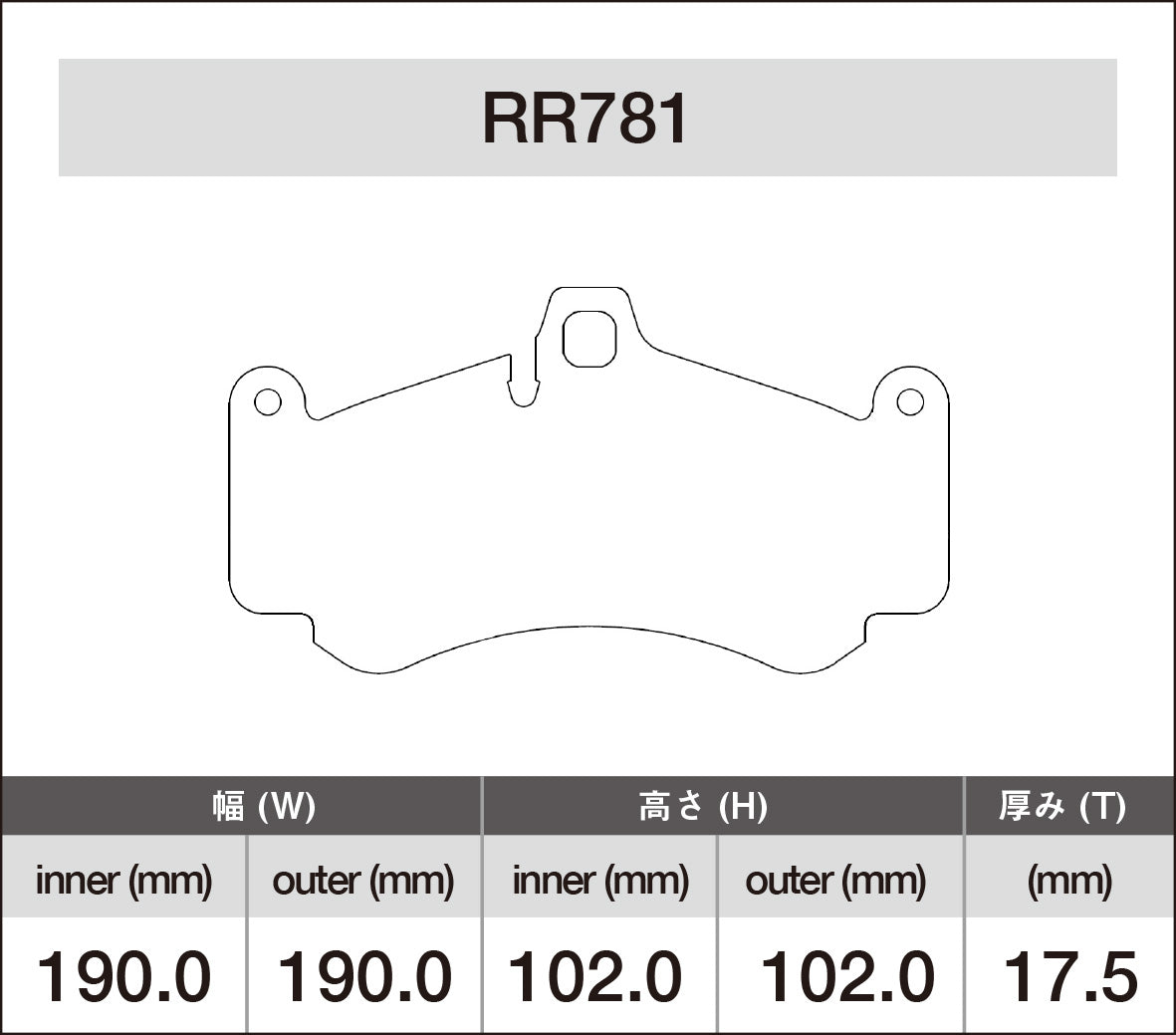 iSWEEP Brake Pad〔Front〕RR781