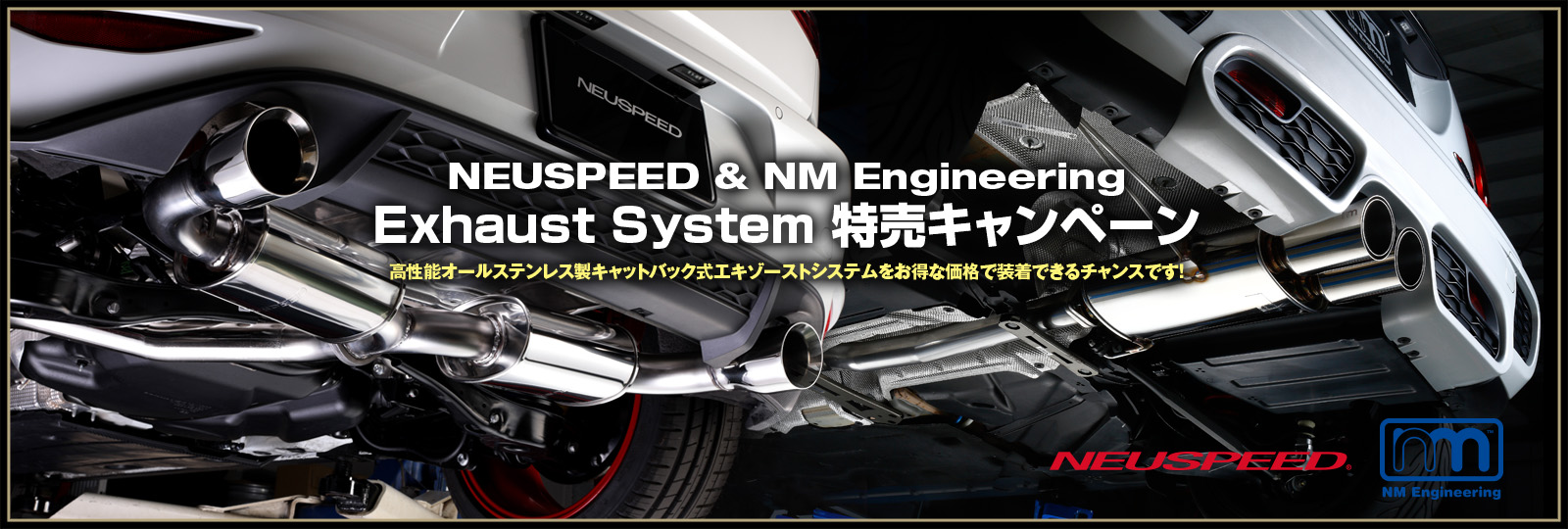 NEUSPEED & NM Engineering Exhaust System 特売キャンペーン