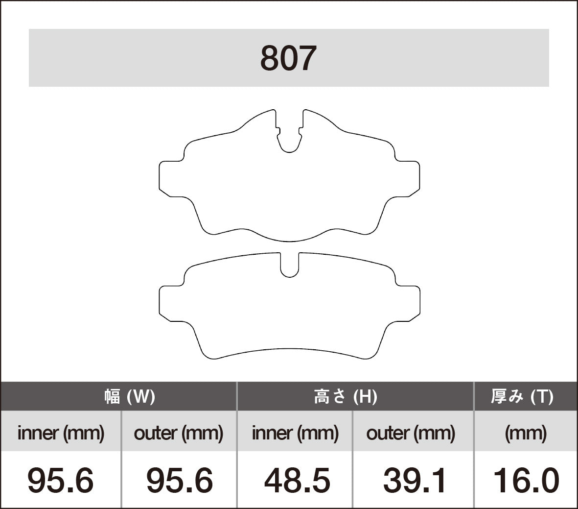 iSWEEP Brake Pad〔Rear〕807 – ishikawa-engineering