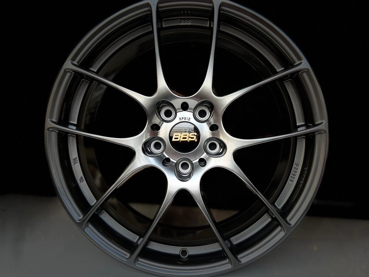 【在庫限り！1台分セット価格】 BBS RF 18 x 7.5 +51 5/112〔ダイヤモンドブラック (DB)〕For A3/S3(8V),GOLF7/8