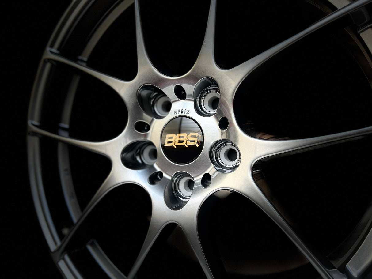 【在庫限り！1台分セット価格】 BBS RF 18 x 7.5 +51 5/112〔ダイヤモンドブラック (DB)〕For A3/S3(8V),GOLF7/8