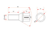 iSWEEP Gr5 鍛造チタンホイールボルト M14x1.25P