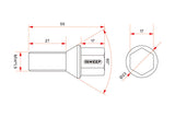 iSWEEP Gr5 鍛造チタンホイールボルト M14x1.5P